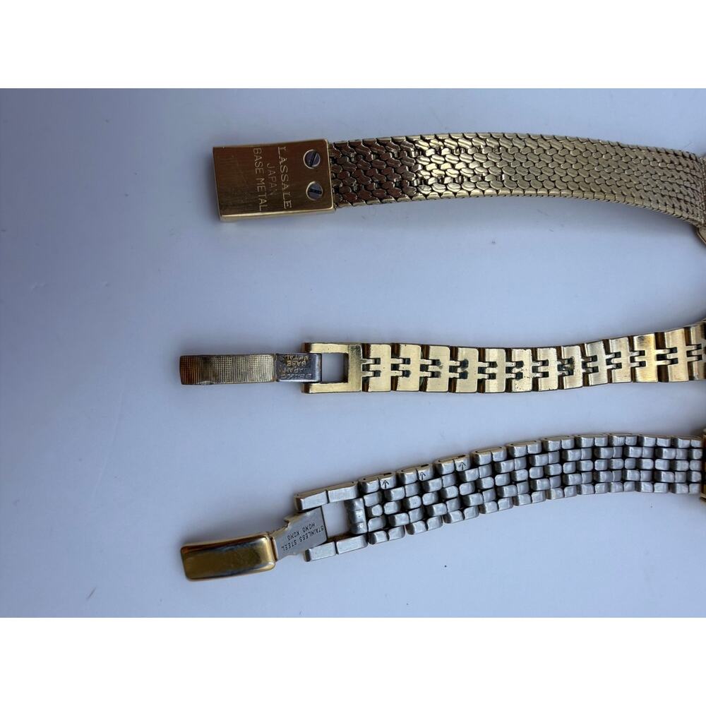 Vintage Womens Watch Lot of 3 Seiko Lassale Seiko Pulsar Gold Tone Untested - Picture 7 of 9